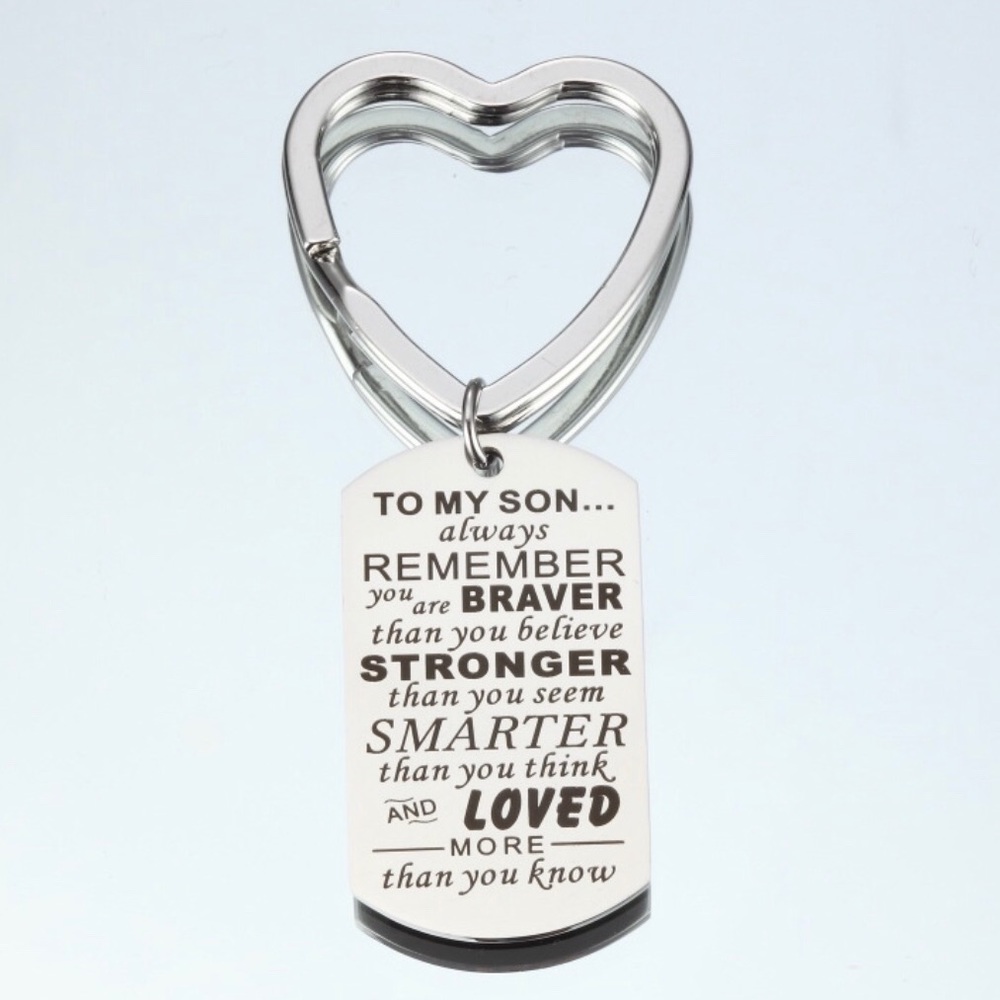 To My Son Beautiful Motivational Love Your Lil Keychain